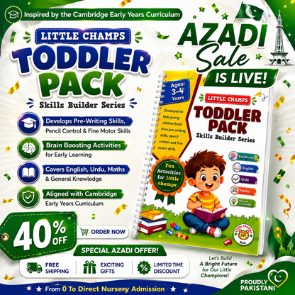 Toddler Pack | 5 Books Complete Course | Free Delivery (Azadi Sale)