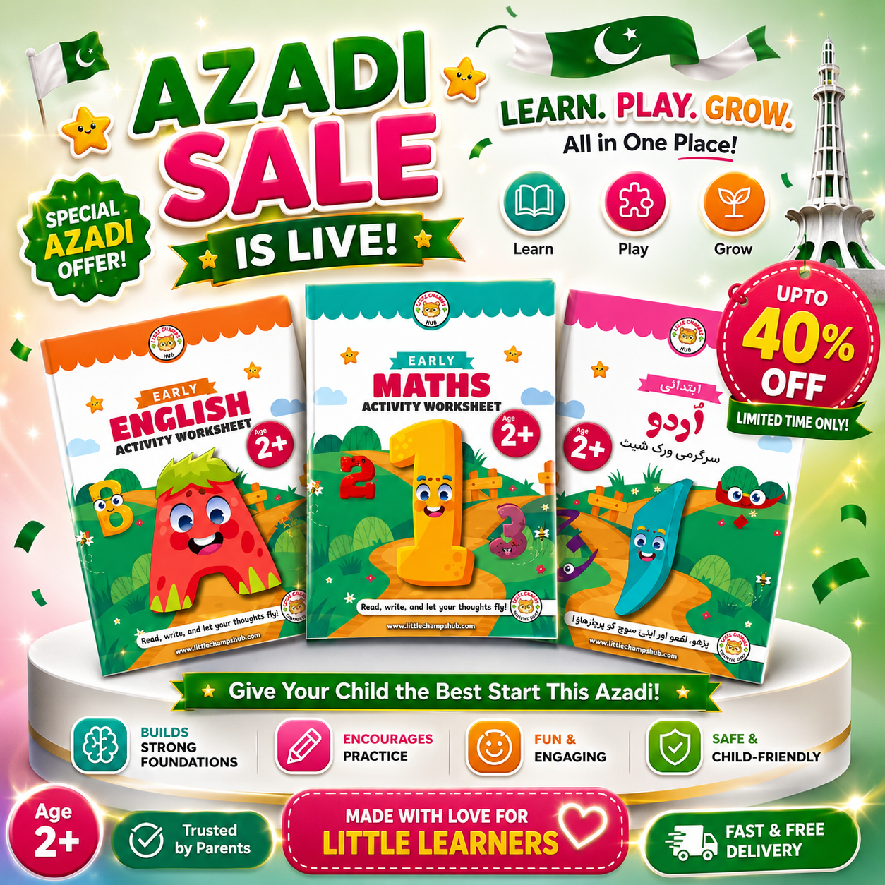Preschool Pack | Playgroup Admission Preparation Bundle | 2 – 3.5 Years (Azadi Sale)