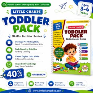 little champs toddler pack – complete playgroup & nursery course | best home schooling learning kit | free delivery | free stationary limited time offer
